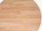 Preview: Round Tabletop Worktop Oak A/B, finger jointed lamellas, 26 mm, untreated